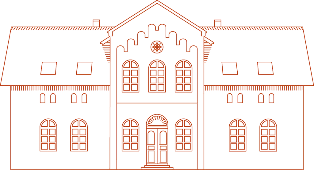 Zeichnung des historischen Hofgebäudes von Hof Kielholz